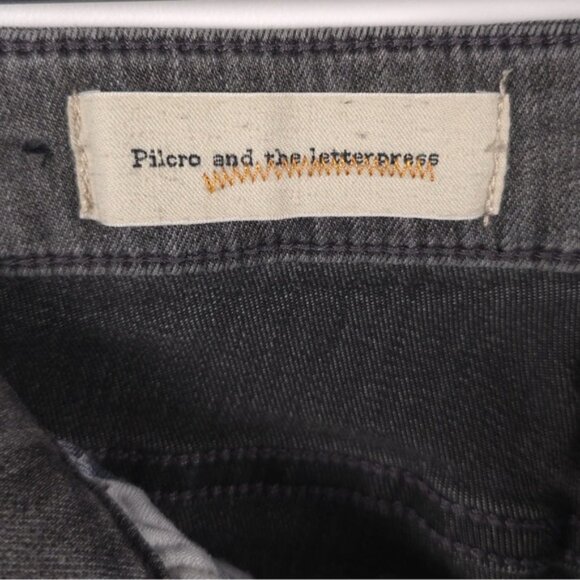 ANTHROPOLOGIE PILCRO Women’s Mid Rise Jeans Black Skinny No Size Tag 27 - Picture 4 of 12